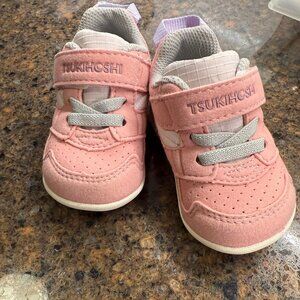 Tsukihoshi Infant Rose Pink Walking Sneakers Size 3.5